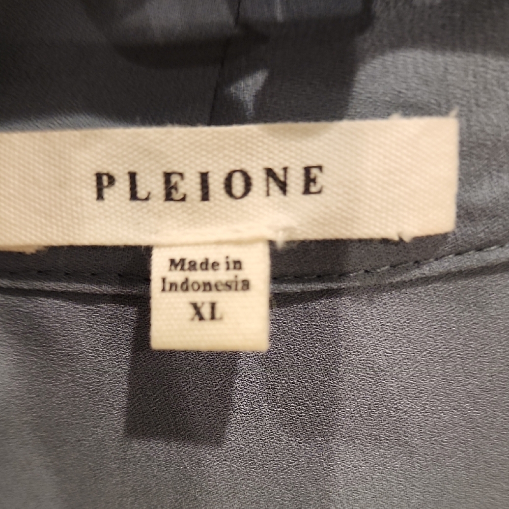Pleione Powder Blue Draped Surplice Blouse - Picture 3 of 4
